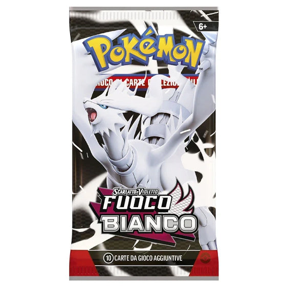 Bustina Pokémon Scarlatto e Violetto – Fuoco Bianco 2025 – 10 Carte + 1 Energia Base – ITA