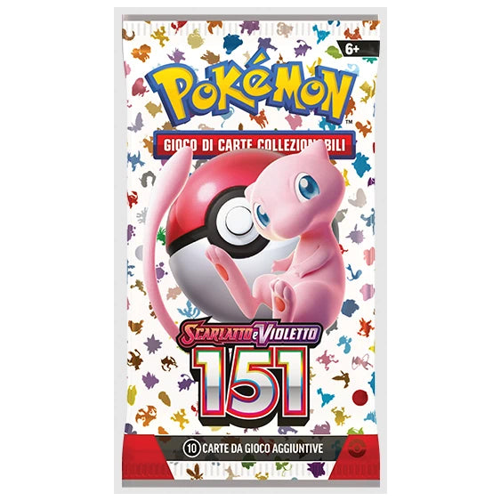 Bustina Pokémon Scarlatto e Violetto – 151 2023 – 10 Carte + 1 Energia Base – ITA