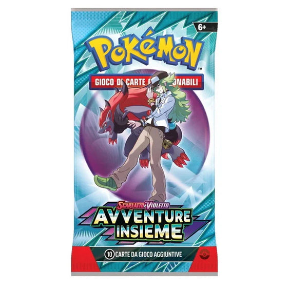 Bustina Pokémon Scarlatto e Violetto – Avventure Insieme 2025 – 10 Carte + 1 Energia Base – ITA