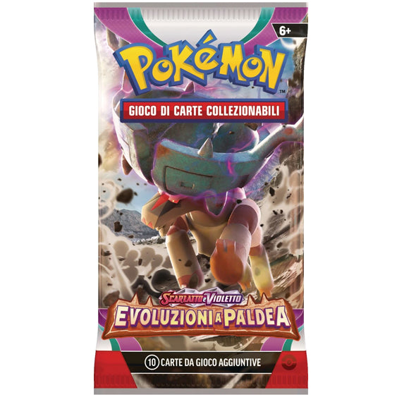 Bustina Pokémon Scarlatto e Violetto – Evoluzioni a Paldea 2023 – 10 Carte + 1 Energia Base – ITA