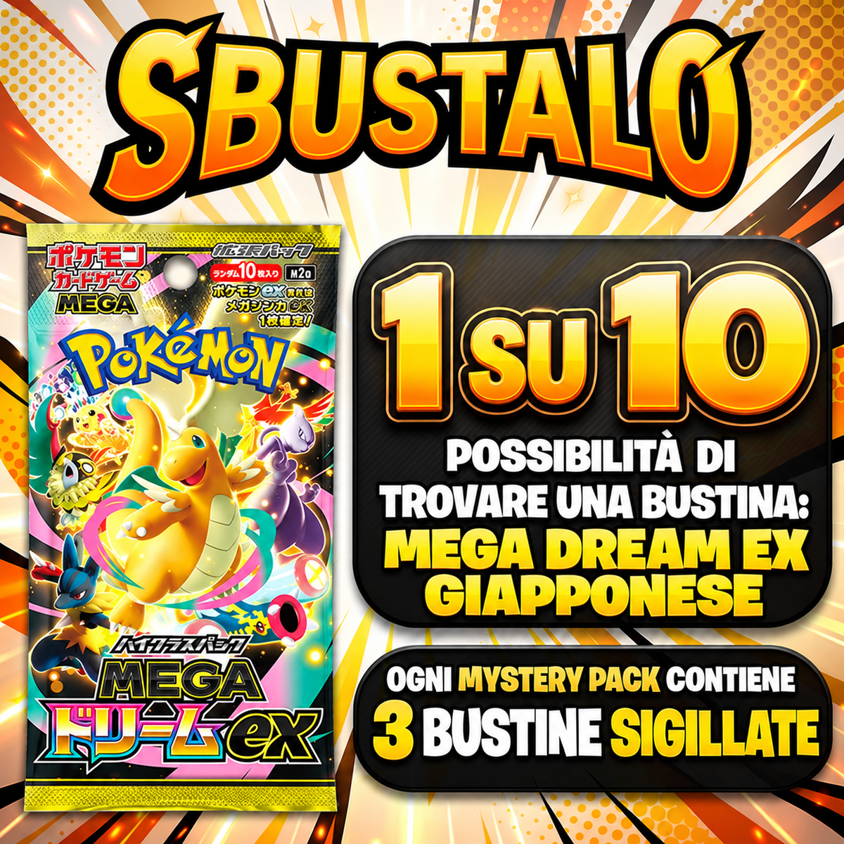 Mystery Pack Pokémon MEGA Dream ex Giapponese JPN | Sbustalo
