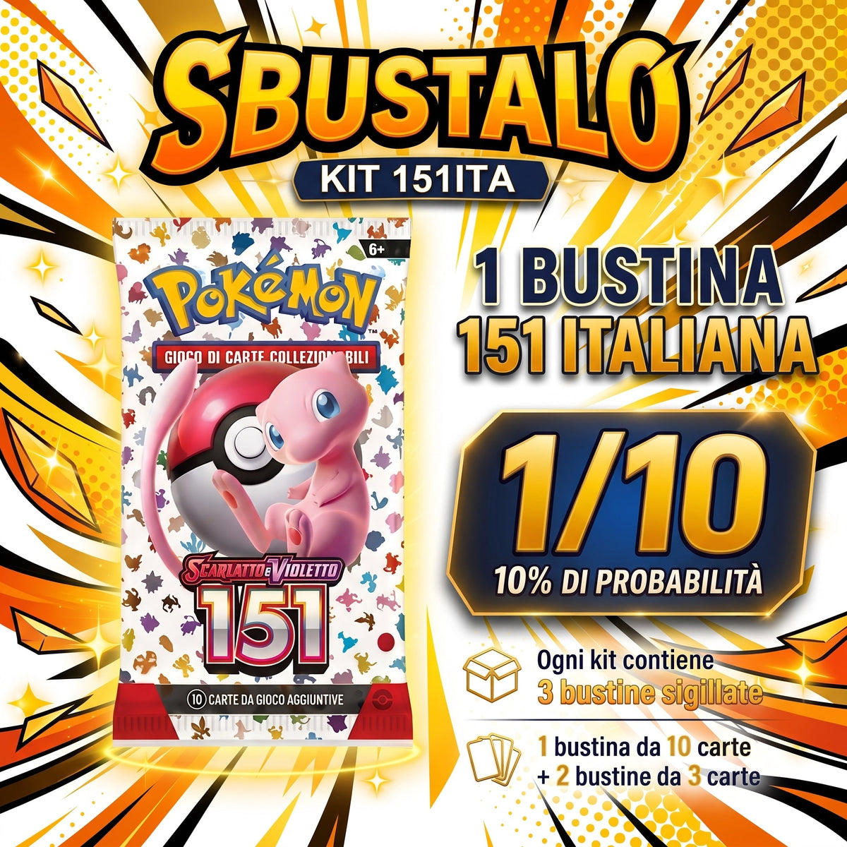 Mystery Pack Pokémon Scarlatto e Violetto 151 ITA | Sbustalo