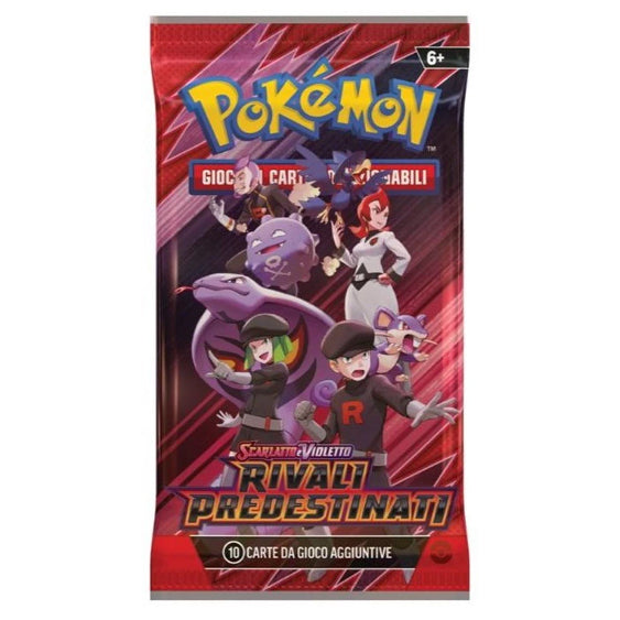Bustina Pokémon Scarlatto e Violetto – Rivali Predestinati 2025 – 10 Carte + 1 Energia Base – ITA