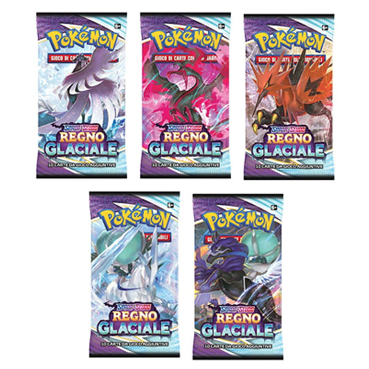 Bustina Pokémon Spada e Scudo – Regno Glaciale 2021 – 10 Carte – ITA