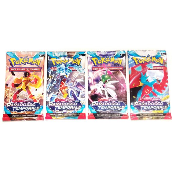 Bustina Pokémon Scarlatto e Violetto – Paradosso Temporale 2023 – 10 Carte + 1 Energia Base – ITA