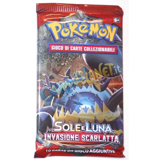 Bustina Pokémon Sole e Luna – Invasione Scarlatta 2017 – 10 Carte – ITA