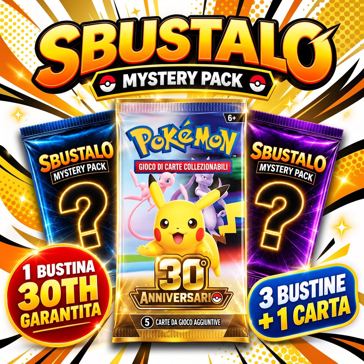 Mystery Pack Pokémon 30TH Anniversario ITA | Sbustalo