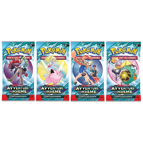 Bustina Pokémon Scarlatto e Violetto – Avventure Insieme 2025 – 10 Carte + 1 Energia Base – ITA