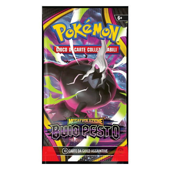 Bustina Pokémon Megaevoluzione – Buio Pesto 2026 – 10 Carte + 1 Energia Base – ITA