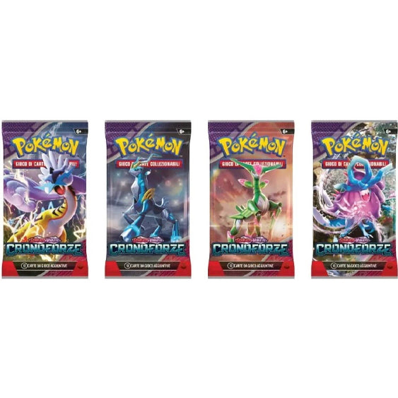 Bustina Pokémon Scarlatto e Violetto – Cronoforze 2024 – 10 Carte + 1 Energia Base – ITA