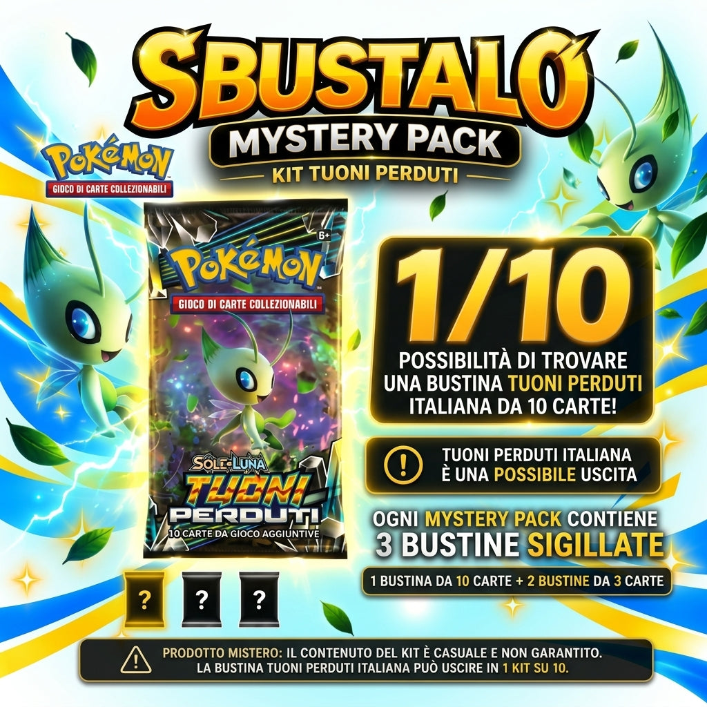 Mystery Pack Pokémon by Sbustalo.com – Kit TuoIT – 3 Bustine Sigillate Italiane
