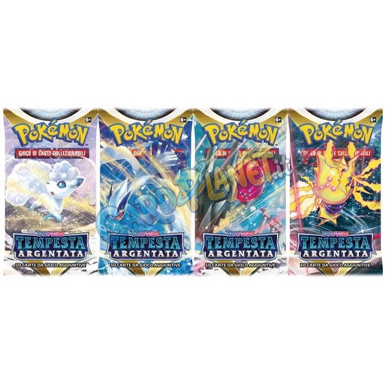 Bustina Pokémon Spada e Scudo – Tempesta Argentata 2022 – 10 Carte – ITA