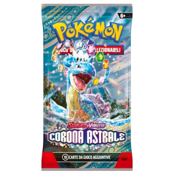 Bustina Pokémon Scarlatto e Violetto – Corona Astrale 2024 – 10 Carte + 1 Energia Base – ITA