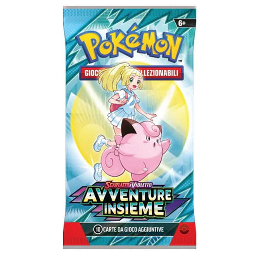Bustina Pokémon Scarlatto e Violetto – Avventure Insieme 2025 – 10 Carte + 1 Energia Base – ITA