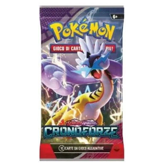 Bustina Pokémon Scarlatto e Violetto – Cronoforze 2024 – 10 Carte + 1 Energia Base – ITA