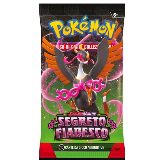 Bustina Pokémon Scarlatto e Violetto – Segreto Fiabesco 2024 – 10 Carte + 1 Energia Base – ITA