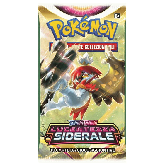 Bustina Pokémon Spada e Scudo – Lucentezza Siderale 2022 – 10 Carte – ITA