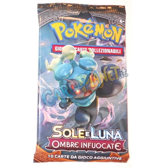 Bustina Pokémon Sole e Luna – Ombre Infuocate 2017 – 10 Carte – ITA