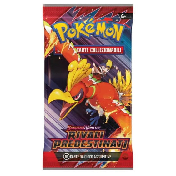 Bustina Pokémon Scarlatto e Violetto – Rivali Predestinati 2025 – 10 Carte + 1 Energia Base – ITA
