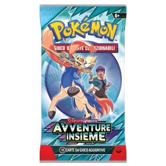 Bustina Pokémon Scarlatto e Violetto – Avventure Insieme 2025 – 10 Carte + 1 Energia Base – ITA