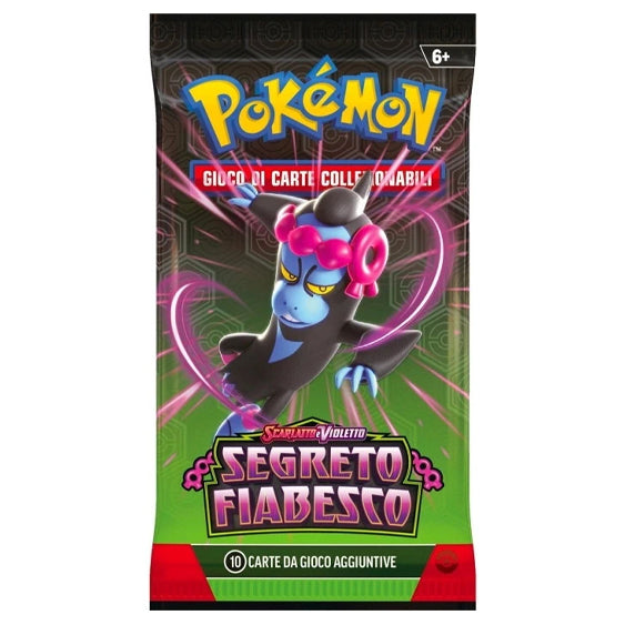 Bustina Pokémon Scarlatto e Violetto – Segreto Fiabesco 2024 – 10 Carte + 1 Energia Base – ITA