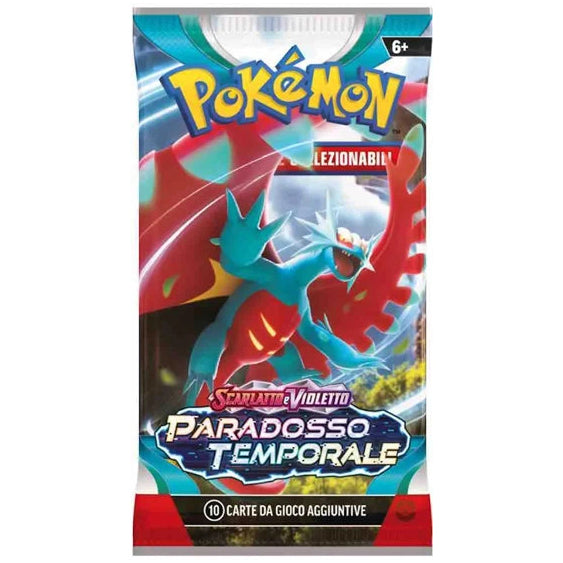 Bustina Pokémon Scarlatto e Violetto – Paradosso Temporale 2023 – 10 Carte + 1 Energia Base – ITA