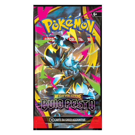 Bustina Pokémon Megaevoluzione – Buio Pesto 2026 – 10 Carte + 1 Energia Base – ITA