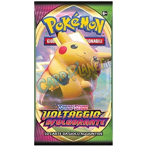 Bustina Pokémon Spada e Scudo – Voltaggio Sfolgorante 2020 – 10 Carte – ITA