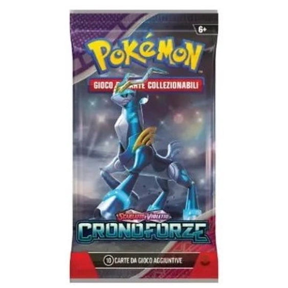 Bustina Pokémon Scarlatto e Violetto – Cronoforze 2024 – 10 Carte + 1 Energia Base – ITA