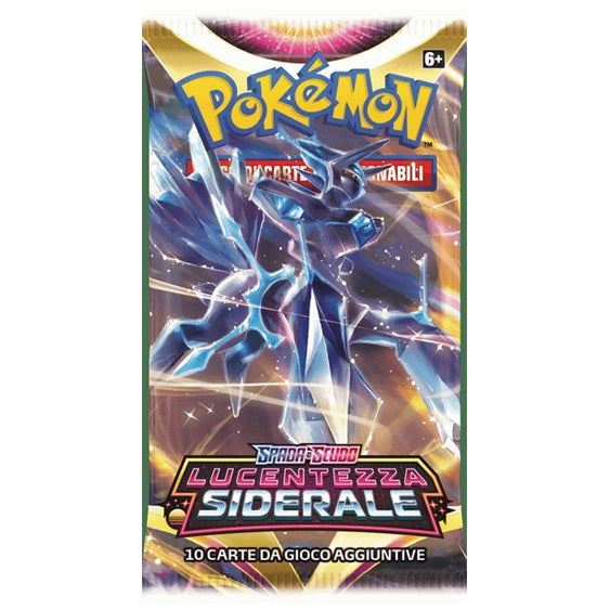 Bustina Pokémon Spada e Scudo – Lucentezza Siderale 2022 – 10 Carte – ITA