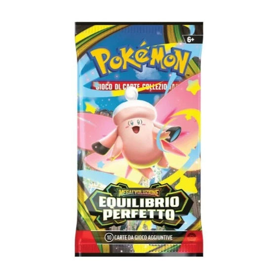 Pokémon Megaentwicklungs-Boosterpack – Perfektes Gleichgewicht 2026 – 10 Karten + 1 Basis-Energie – ITA