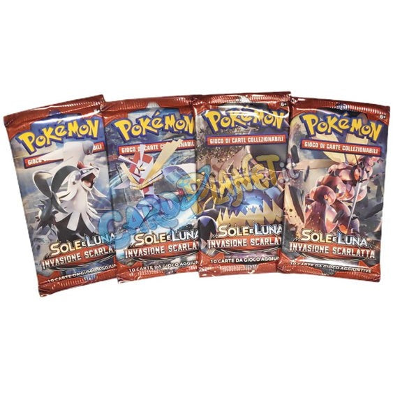 Bustina Pokémon Sole e Luna – Invasione Scarlatta 2017 – 10 Carte – ITA