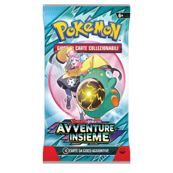 Bustina Pokémon Scarlatto e Violetto – Avventure Insieme 2025 – 10 Carte + 1 Energia Base – ITA