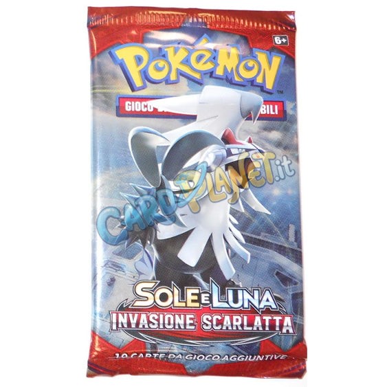 Bustina Pokémon Sole e Luna – Invasione Scarlatta 2017 – 10 Carte – ITA