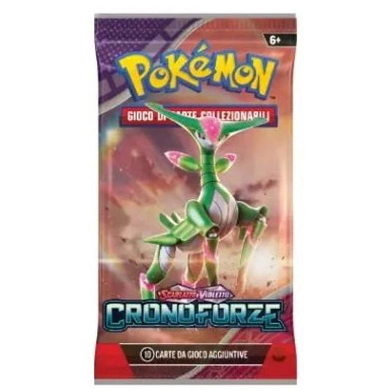 Bustina Pokémon Scarlatto e Violetto – Cronoforze 2024 – 10 Carte + 1 Energia Base – ITA