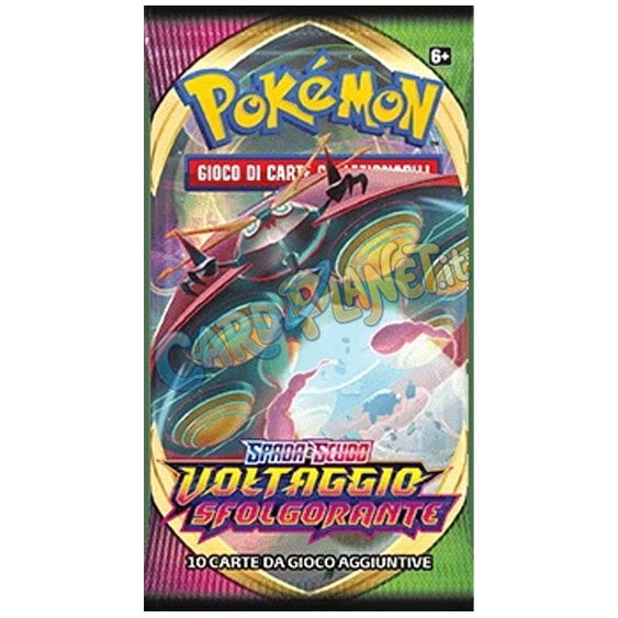Bustina Pokémon Spada e Scudo – Voltaggio Sfolgorante 2020 – 10 Carte – ITA