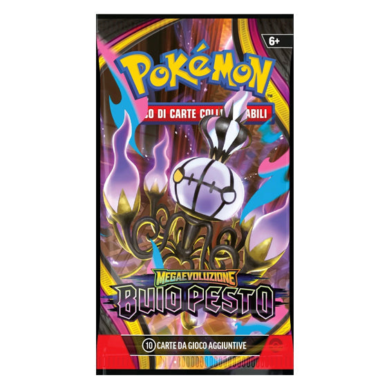 Bustina Pokémon Megaevoluzione – Buio Pesto 2026 – 10 Carte + 1 Energia Base – ITA