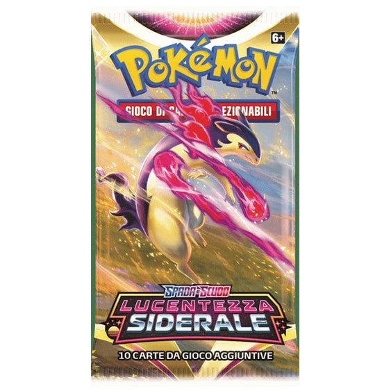 Bustina Pokémon Spada e Scudo – Lucentezza Siderale 2022 – 10 Carte – ITA