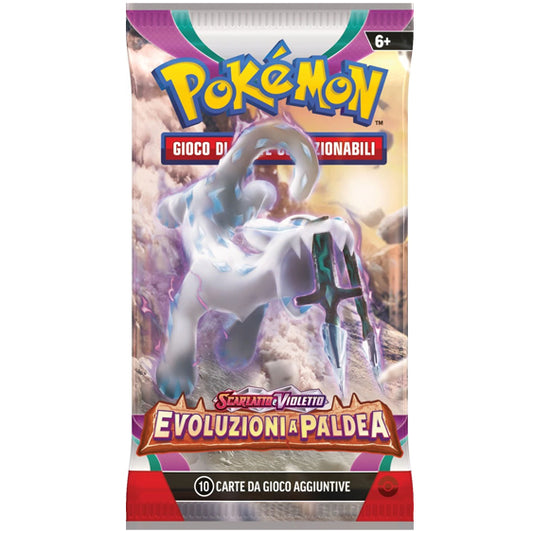 Bustina Pokémon Scarlatto e Violetto – Evoluzioni a Paldea 2023 – 10 Carte + 1 Energia Base – ITA