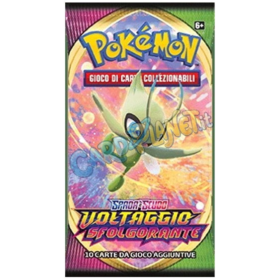 Bustina Pokémon Spada e Scudo – Voltaggio Sfolgorante 2020 – 10 Carte – ITA