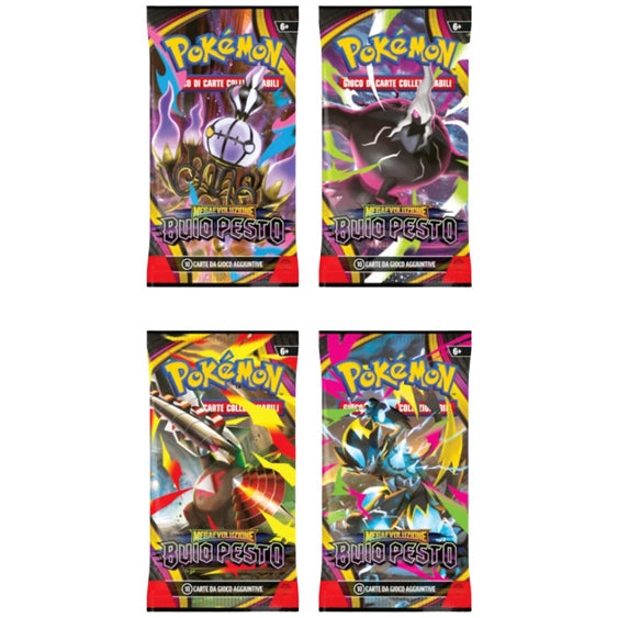 Bustina Pokémon Megaevoluzione – Buio Pesto 2026 – 10 Carte + 1 Energia Base – ITA