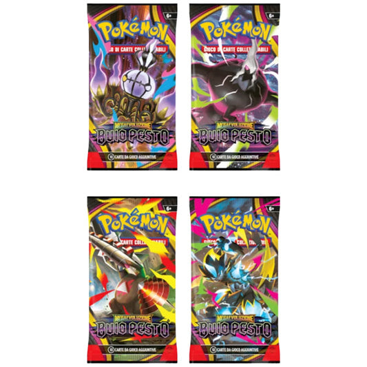 Bustina Pokémon Megaevoluzione – Buio Pesto 2026 – 10 Carte + 1 Energia Base – ITA