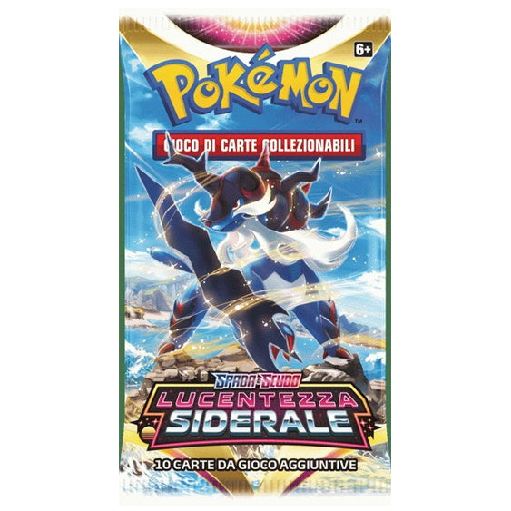 Bustina Pokémon Spada e Scudo – Lucentezza Siderale 2022 – 10 Carte – ITA