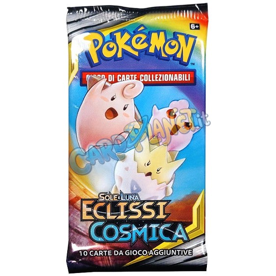 Bustina Pokémon Sole e Luna – Eclissi Cosmica 2019 – 10 Carte – ITA
