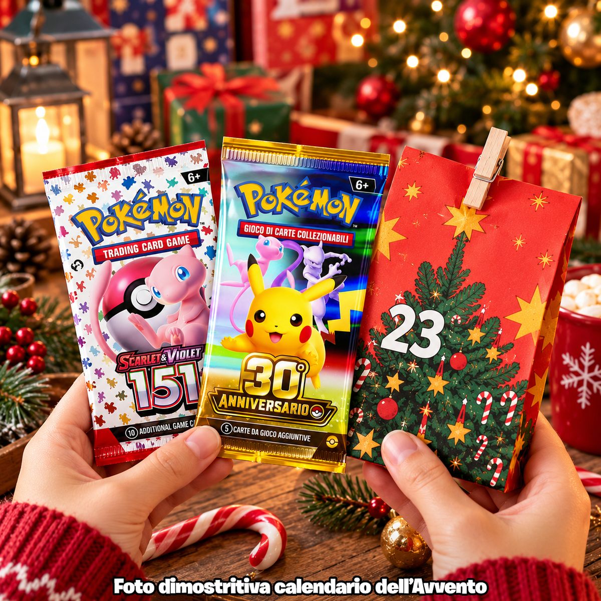 Calendario dell’Avvento Pokémon – 24 Sorprese con Bustine, Carte, Gadget e 3 Mini Funko Bitty Pop!