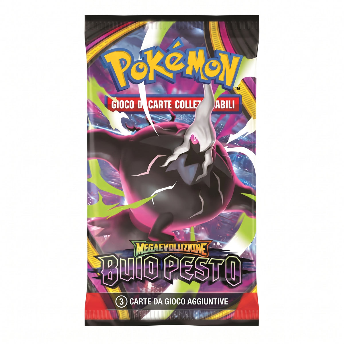 Bustina Pokémon Megaevoluzione – Buio Pesto 2026 – Fun Pack 3 Carte – ITA