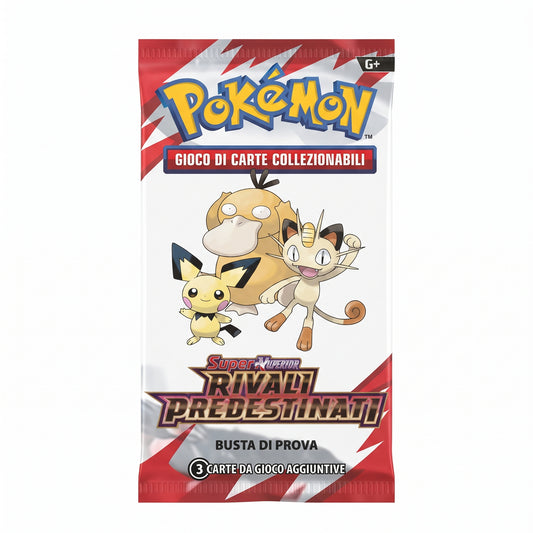Bustina Pokémon Scarlatto e Violetto – Rivali Predestinati 2025 – Busta di Presentazione 3 Carte – ITA