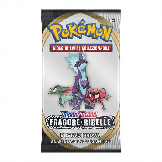 Bustina Pokémon Spada e Scudo – Fragore Ribelle 2020 – Busta di Presentazione / Fun Pack 3 Carte – ITA