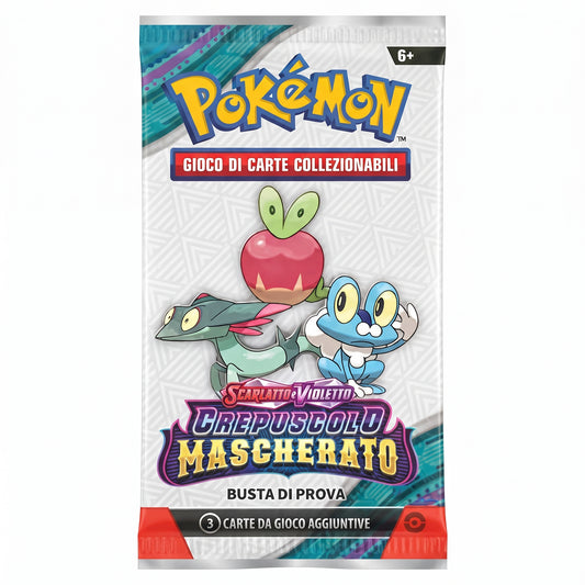ustina Pokémon Scarlatto e Violetto – Crepuscolo Mascherato 2024 – Busta di Presentazione 3 Carte – ITA