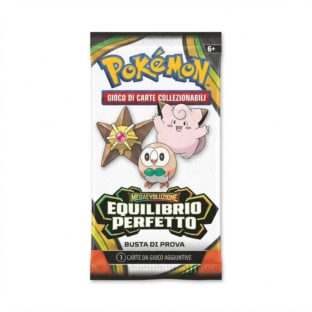 Bustina Pokémon Megaevoluzione – Equilibrio Perfetto 2026 – Fun Pack 3 Carte – ITA